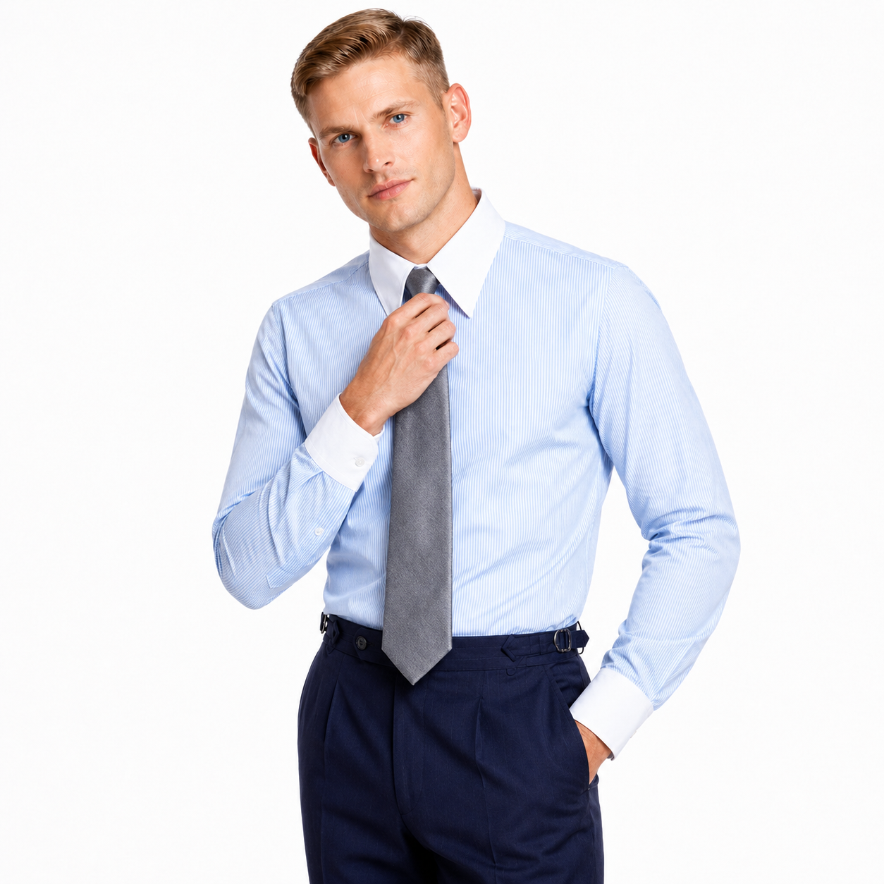 Striped Long Sleeve Business Shirt