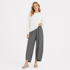 Wide Leg Cotton Linen Harem Trousers
