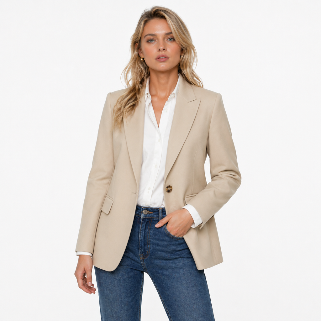 Minimalist Lapel Collar Tailored Blazer