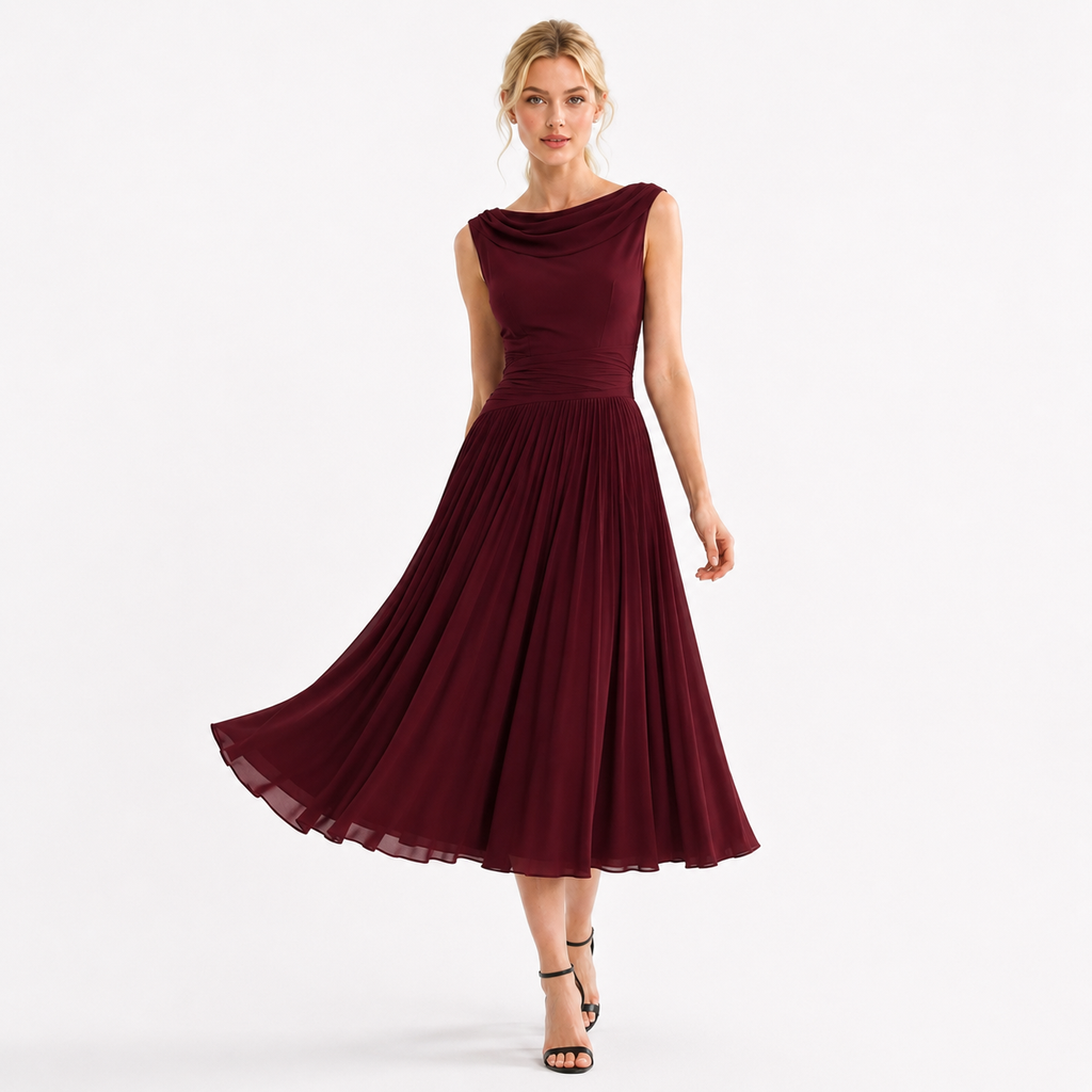 Hollow Out Sleeveless O-Neck Maxi Dress