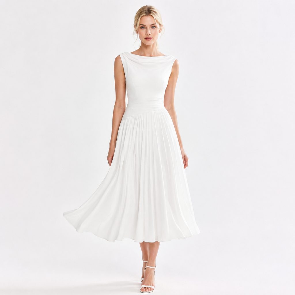 Hollow Out Sleeveless O-Neck Maxi Dress