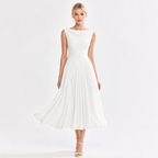 Hollow Out Sleeveless O-Neck Maxi Dress