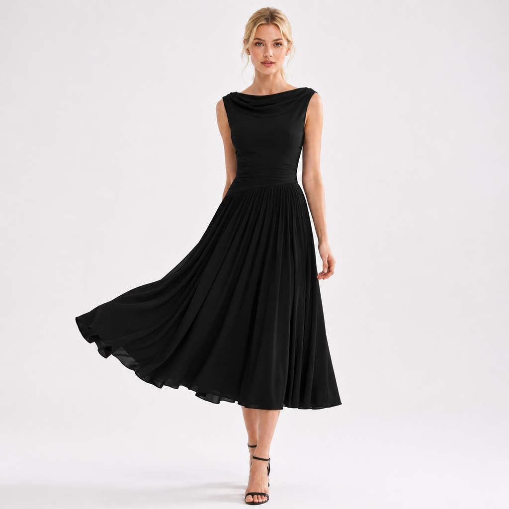 Hollow Out Sleeveless O-Neck Maxi Dress
