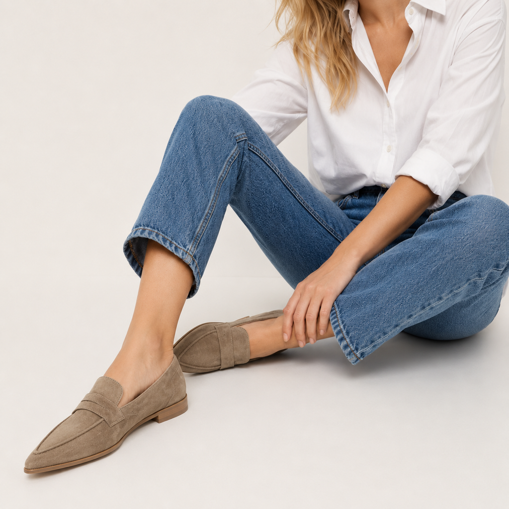 Pointed Toe Loafer Flats