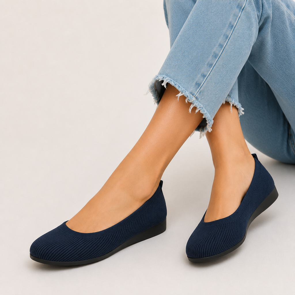 Foldable Knit Ballet Flats