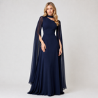 Cape Sleeve Cut-Out Maxi Dress