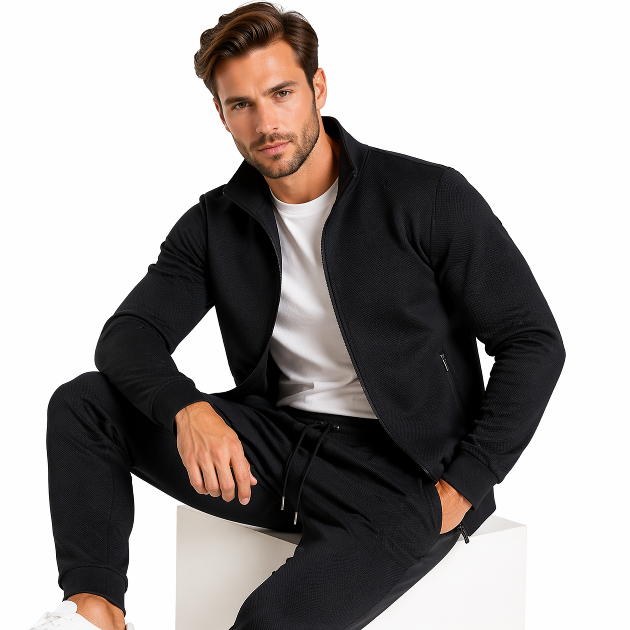 Zip-Up Jacket and Jogger Tracksuit Set