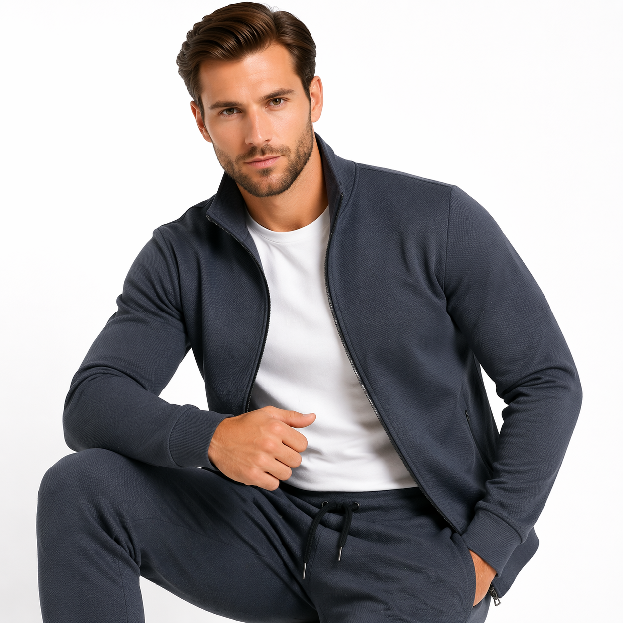 Zip-Up Jacket and Jogger Tracksuit Set