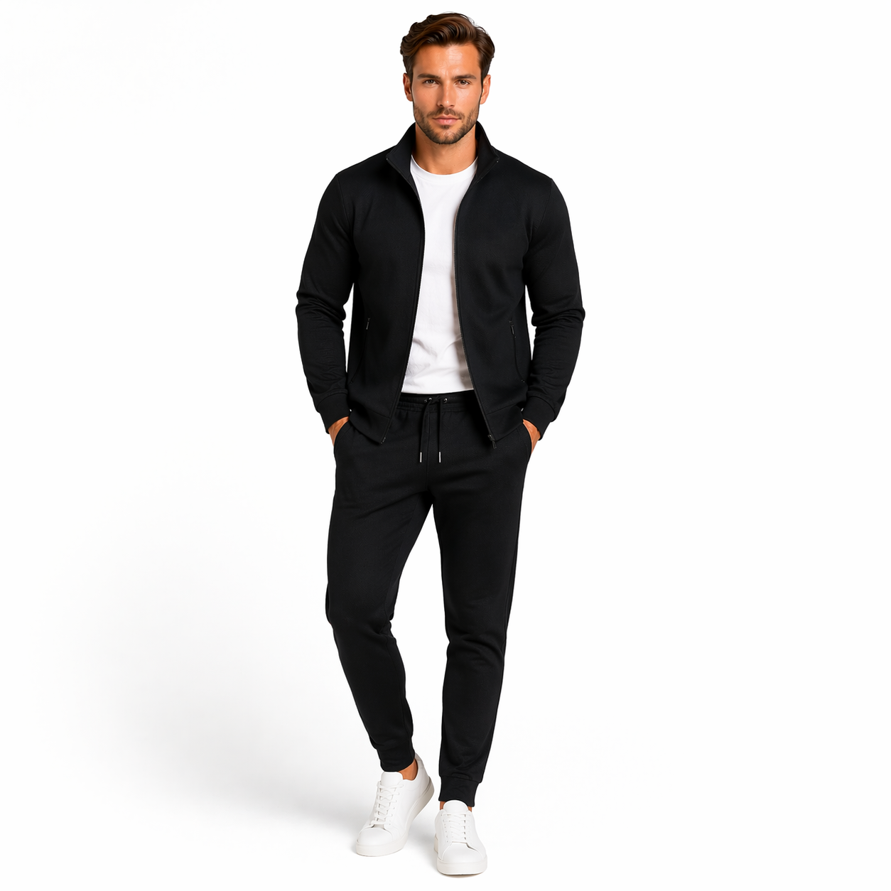 Zip-Up Jacket and Jogger Tracksuit Set