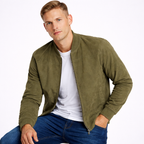 Suede Zip-Up Casual Jacket