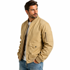 Fleece-Lined Cargo Bomber Jacket