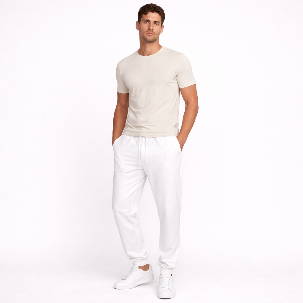 Cotton Linen Drawstring Joggers