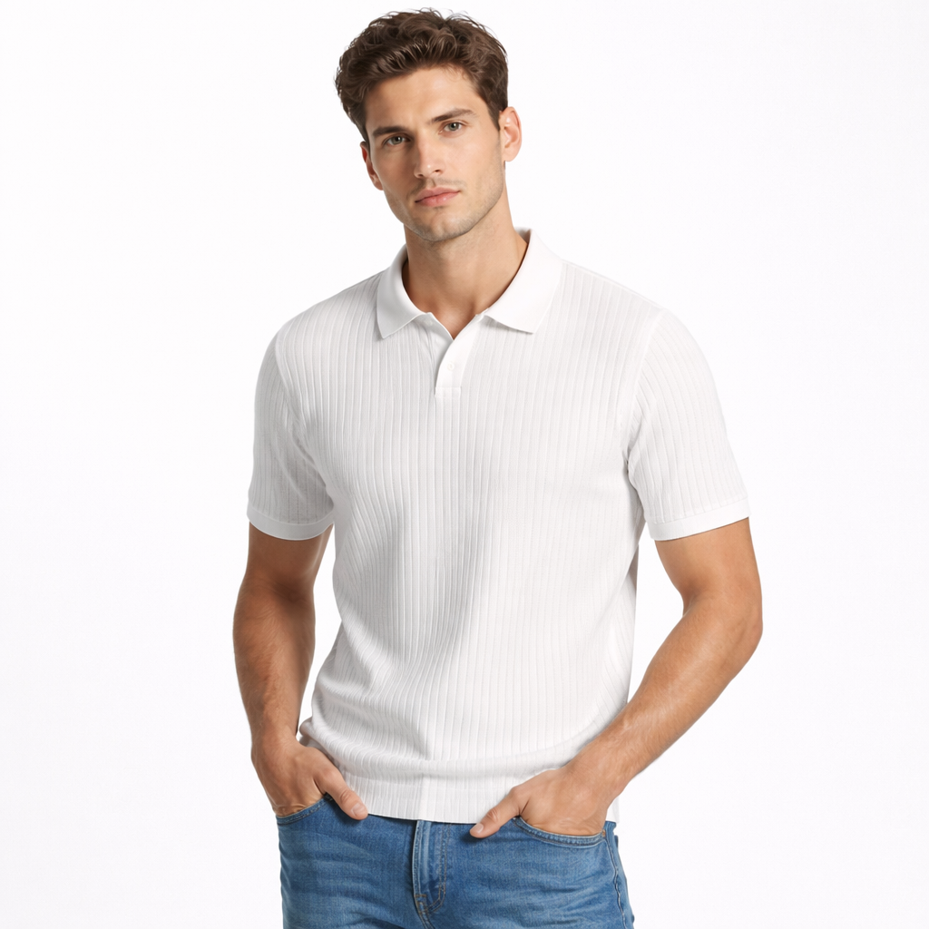 Slim-Fit Knit Polo Shirt