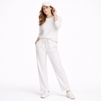 Cotton Linen Wide-Leg Chinos