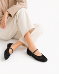 Woven Cut-Out Mary Jane Flats