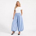 Wide Leg Lantern Trousers