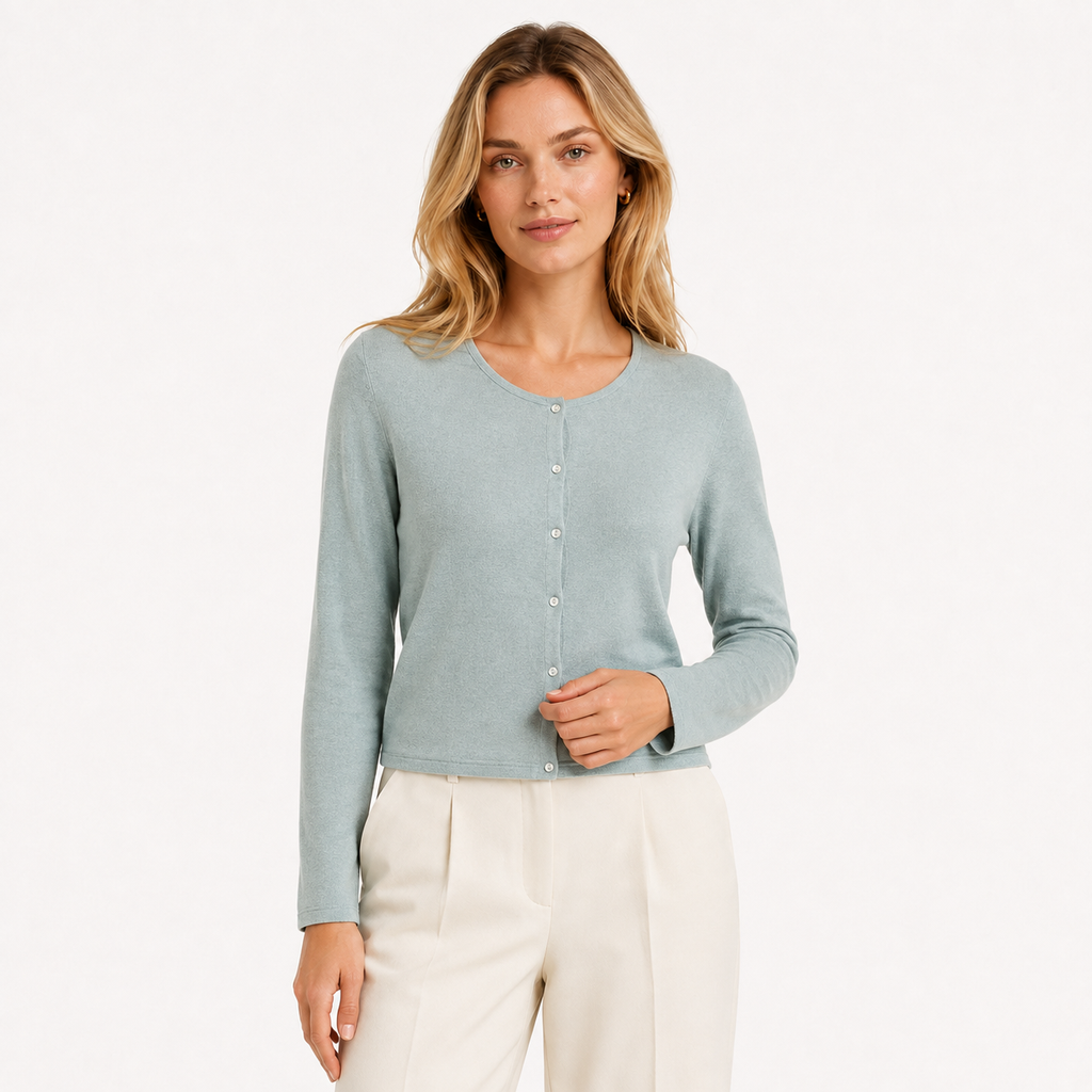 Fine Knit Linen Blend Cardigan