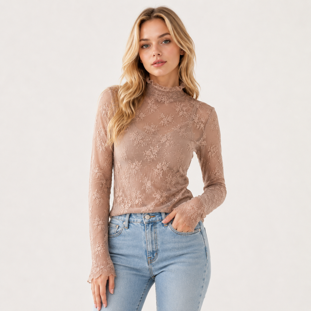 Floral Lace Long Sleeve Shirt