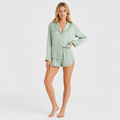 Linen Blend Shirt and Shorts Set