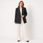 Double Breasted Wool Blend Blazer