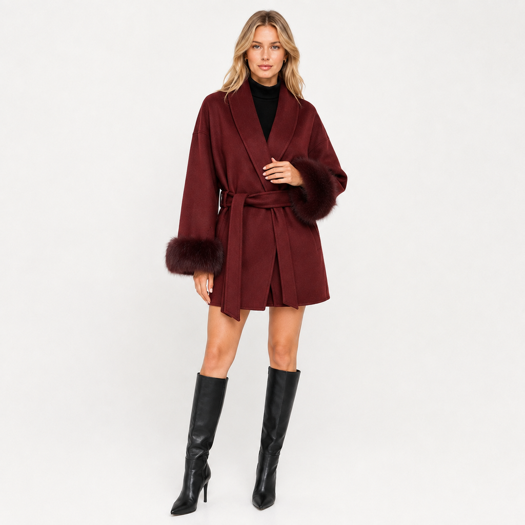 Double Sided Wool Blend Overcoat