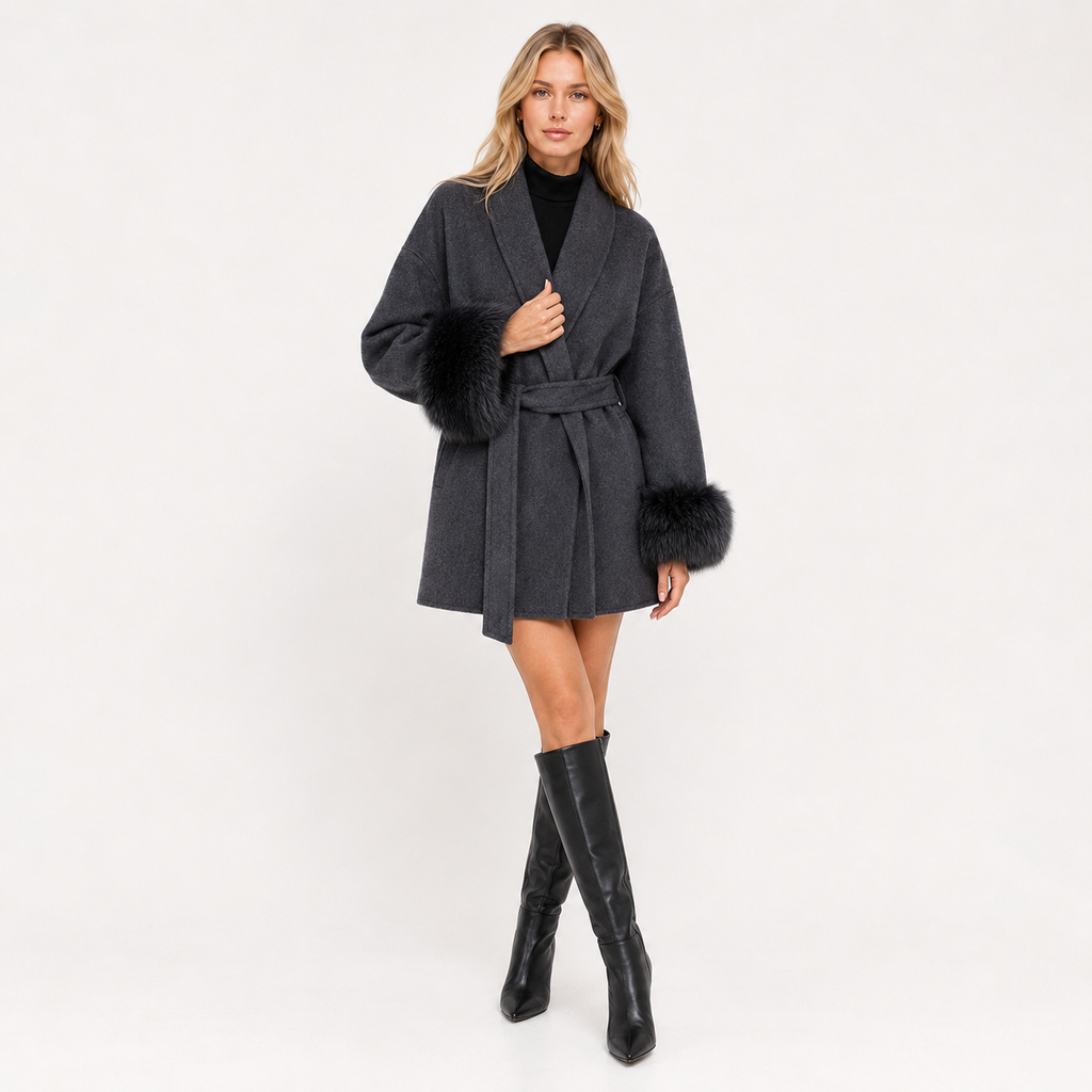 Double Sided Wool Blend Overcoat