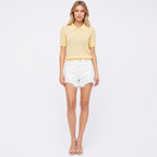 Lapel Collar Knit Top