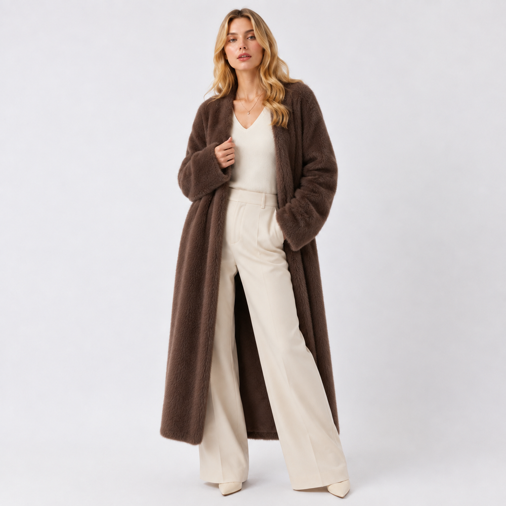 Fluffy Long Cardigan