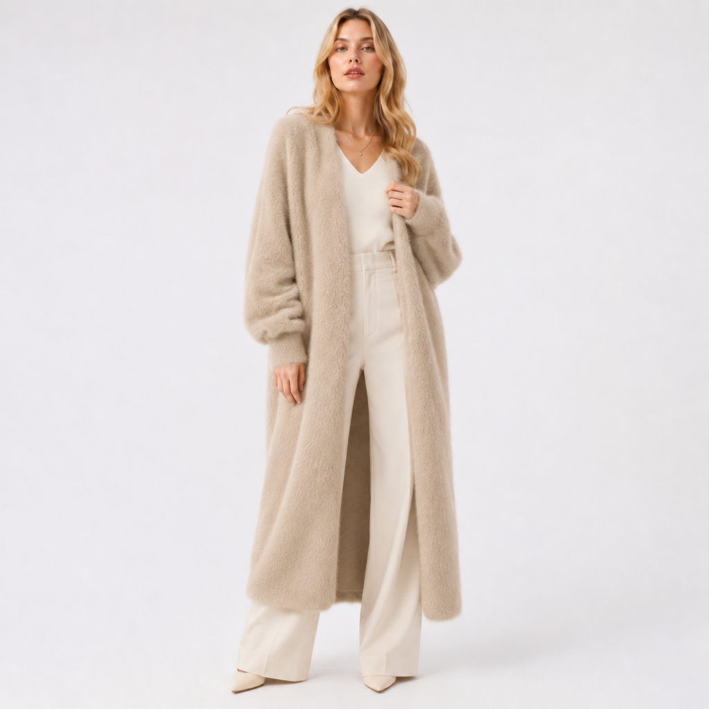 Fluffy Long Cardigan