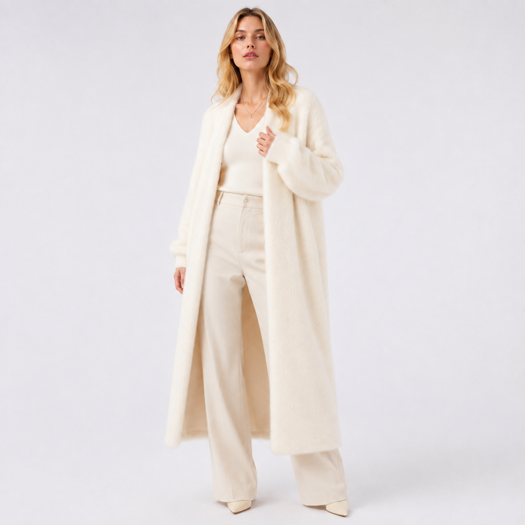 Fluffy Long Cardigan