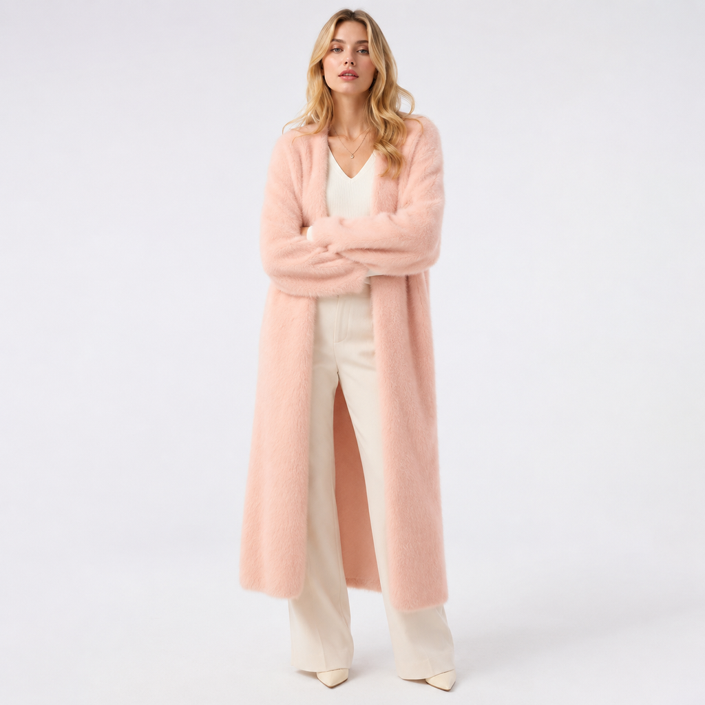 Fluffy Long Cardigan