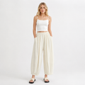 Pleated High Waist Wide Leg Trousers