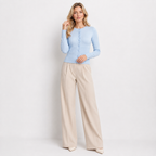 Ribbed Knit Button Cardigan