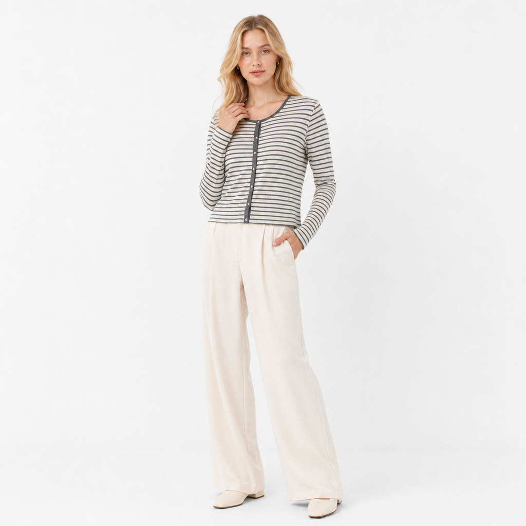 Fine Knit Linen Blend Cardigan