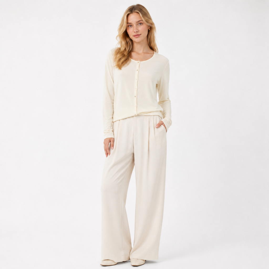Fine Knit Linen Blend Cardigan