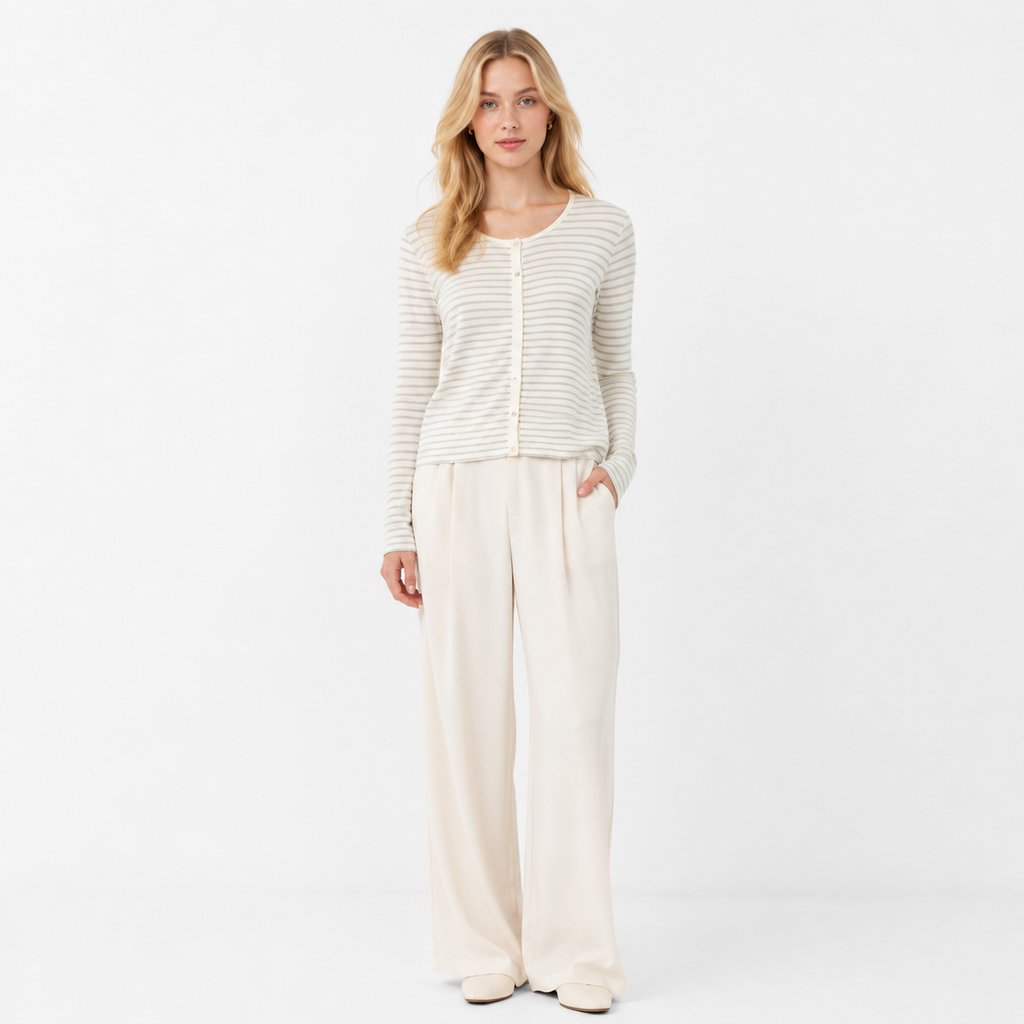 Fine Knit Linen Blend Cardigan
