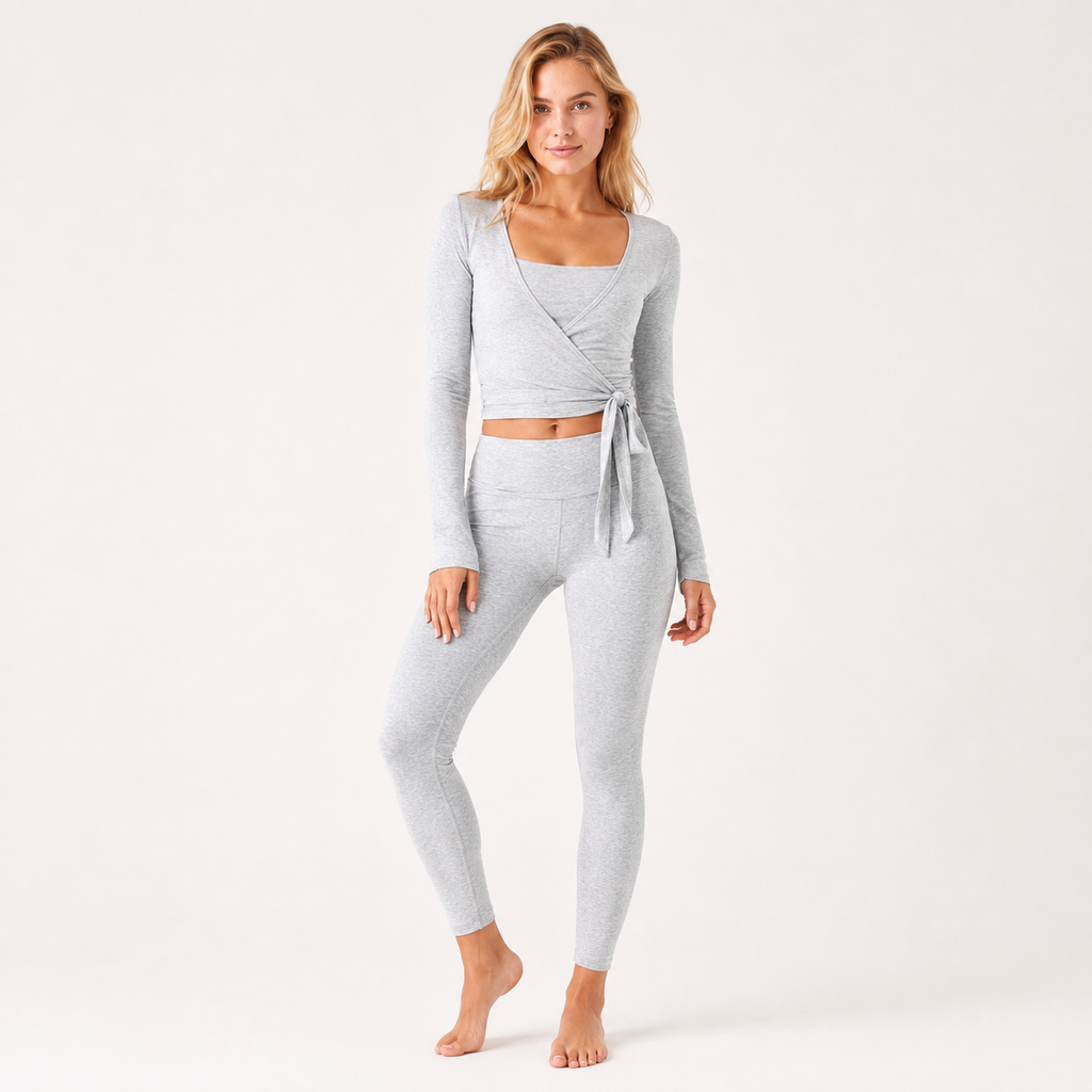 Cross Wrap Tie Yoga Crop Top