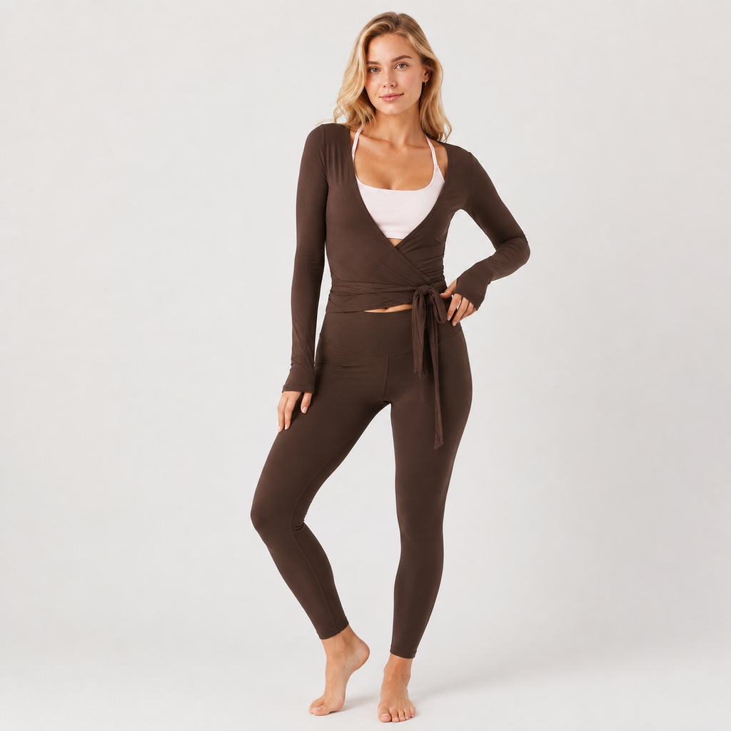 Cross Wrap Tie Yoga Crop Top