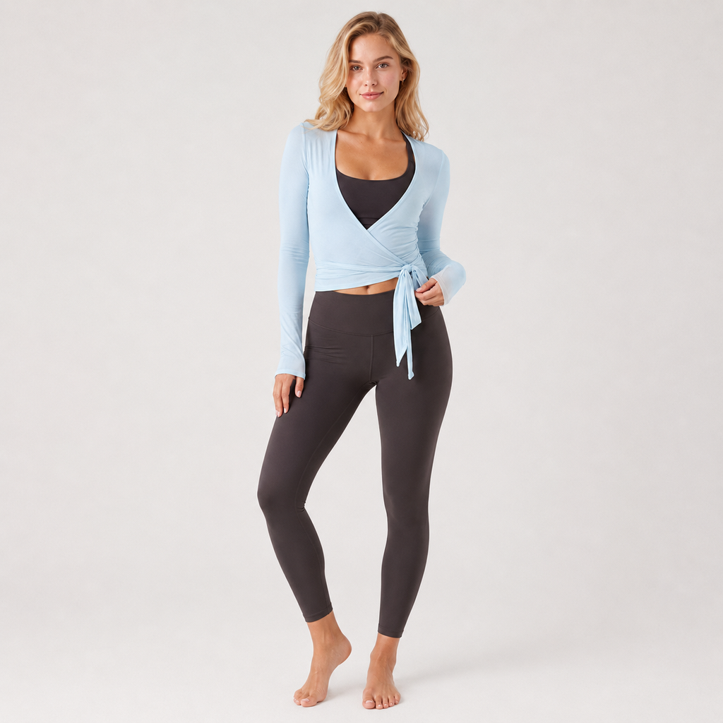 Cross Wrap Tie Yoga Crop Top