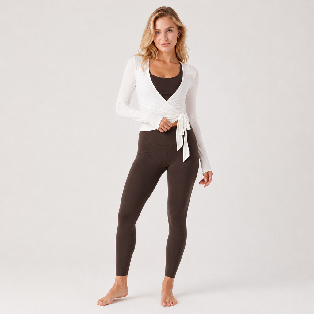 Cross Wrap Tie Yoga Crop Top
