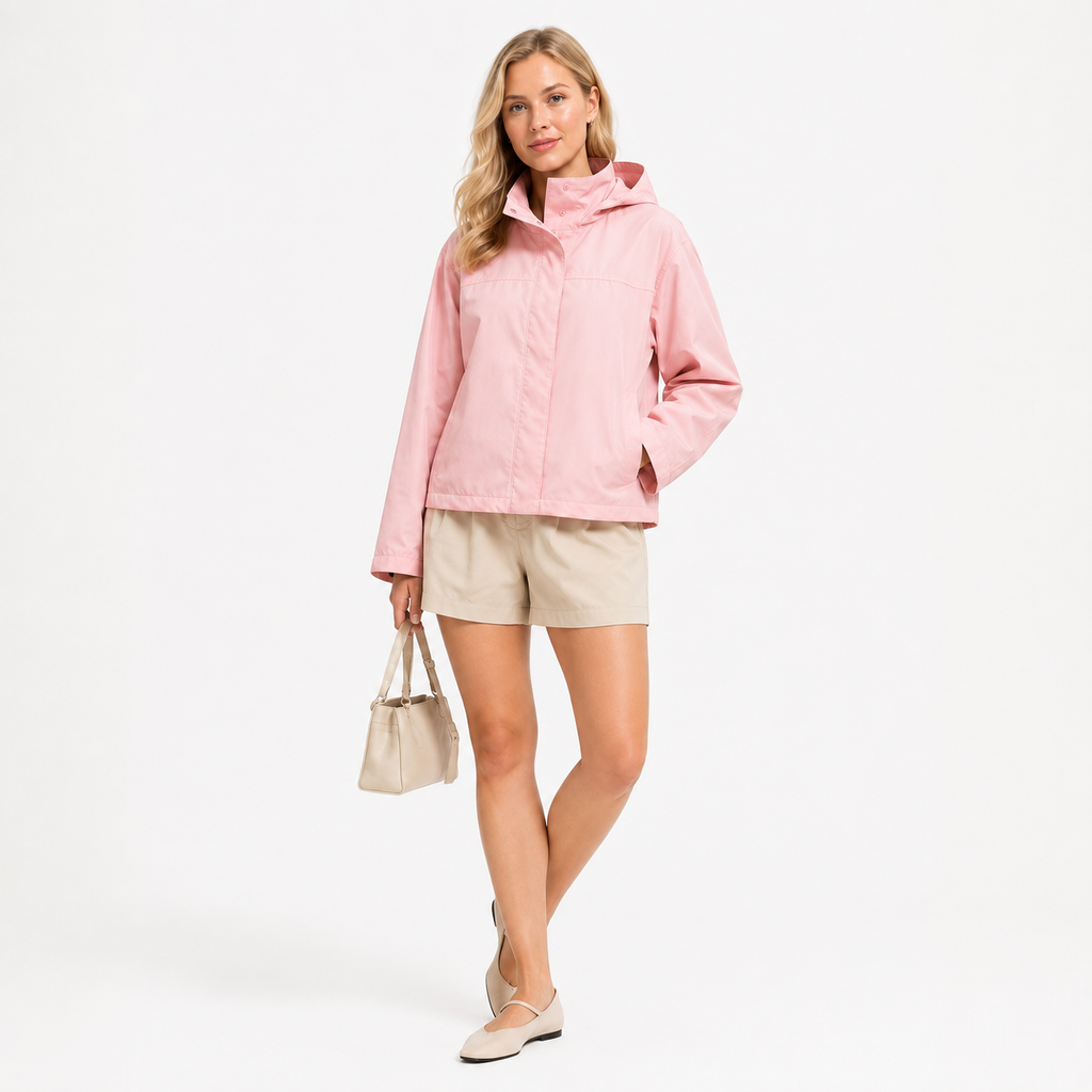 Windproof Hooded Stand Collar Jacket