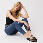 Mesh Buckle Strap Ballet Flats