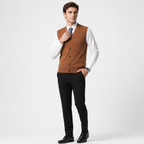 V-Neck Knit Sweater Vest