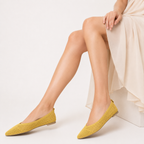 Pointed Toe Breathable Woven Flats