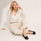 Bow Split-Toe Flat Mules