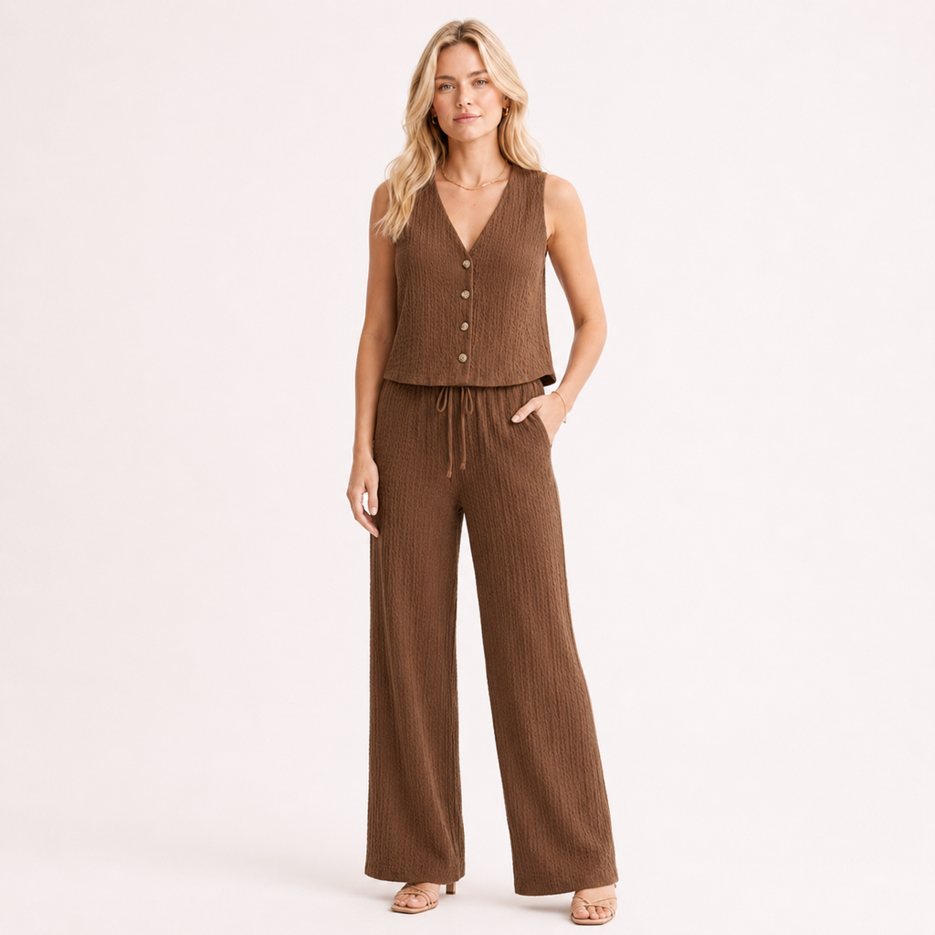 Tank Top and Wide Leg Trouser Set