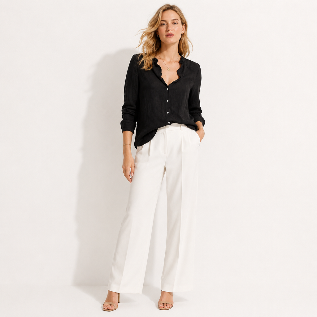 Lapel Collar Button Through Shirt