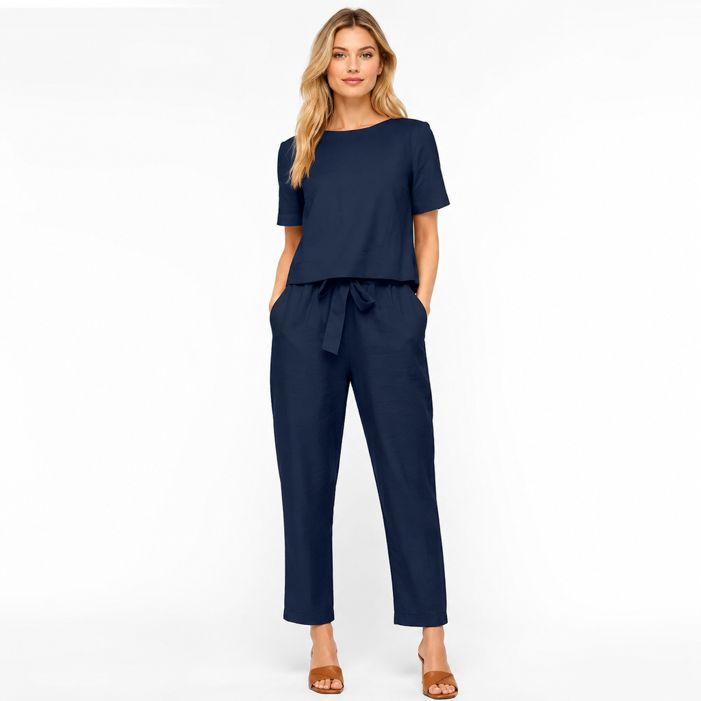 Half Sleeve Top and Trouser Set