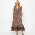 V-Neck Printed Maxi Dress