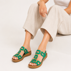 Roman Strap Open Toe Wedge Sandals